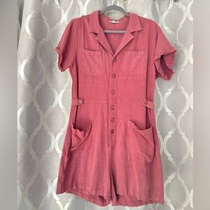 NWOT Pink/Dark Rose Romper